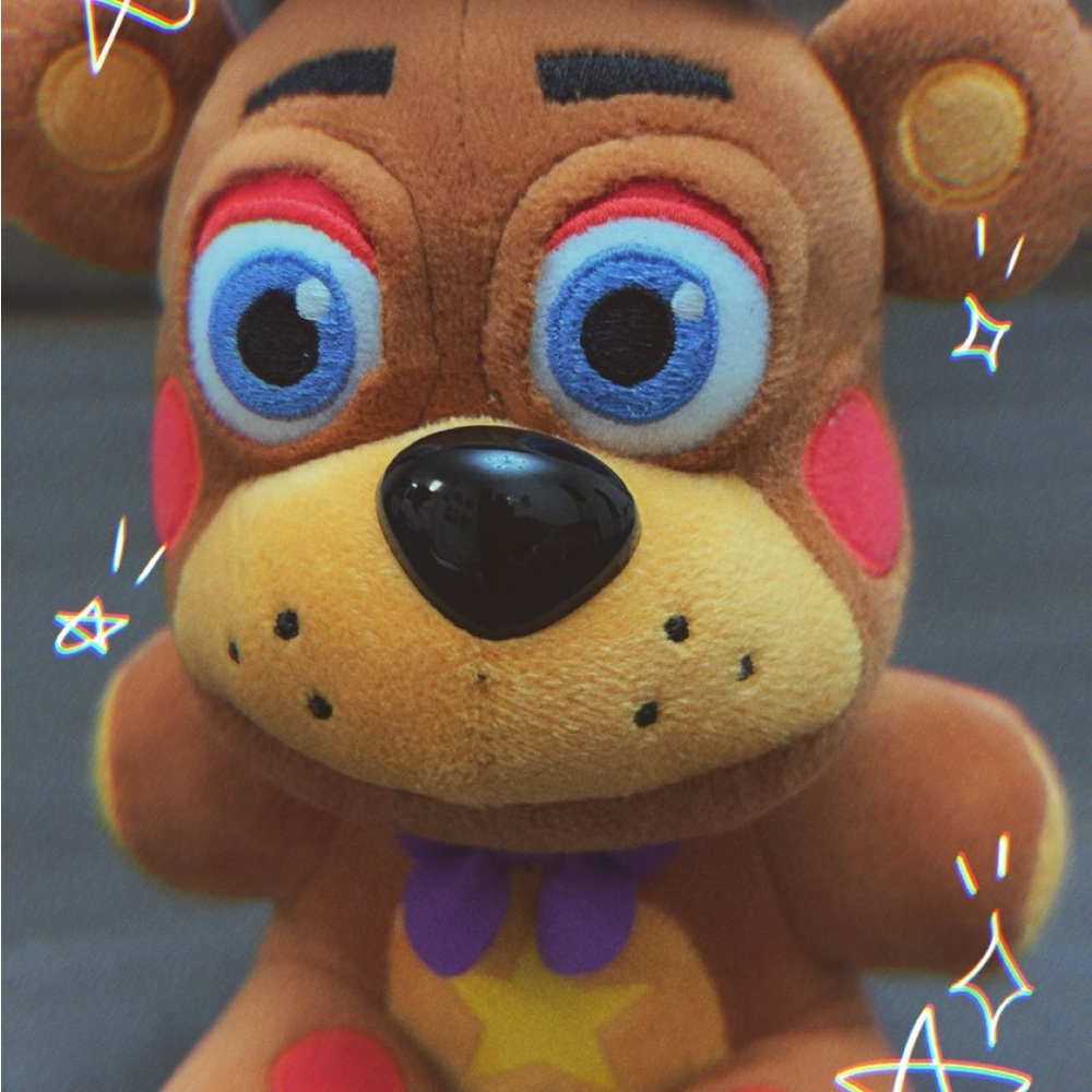 Funko Brown and Black Plush Dog Toy with Striking Blue Eyes